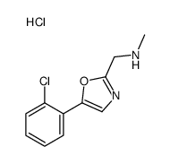 1-[5-(2-chlorophenyl)-1,3-oxazol-2-yl]-N-methylmethanamine,hydrochloride结构式