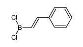 dichloro(E-2-phenylethen-1-yl)borane Structure