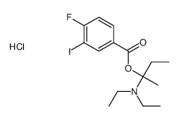 diethyl-[2-(4-fluoro-3-iodobenzoyl)oxybutan-2-yl]azanium,chloride Structure