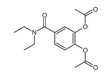 3,4-diacetoxy-benzoic acid diethylamide Structure