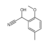 Mandelonitrile, 2-methoxy-5-methyl- (5CI) structure