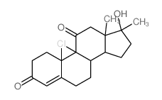 Androst-4-ene-3,11-dione, 9-chloro-17.beta.-hydroxy-17-methyl- structure