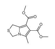 dimethyl 5-methyl-1,3-dihydropyrrolo<1,2-c>thiazole-6,7-dicarboxylate Structure