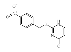 2-[(4-nitrophenyl)methylsulfanyl]-3H-pyrimidin-4-one Structure