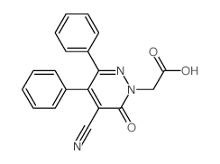 1(6H)-Pyridazineacetic acid, 5-cyano-6-oxo-3,4-diphenyl-结构式