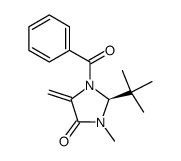 (S)-1-Benzoyl-2-tert-butyl-3-methyl-5-methylene-imidazolidin-4-one结构式