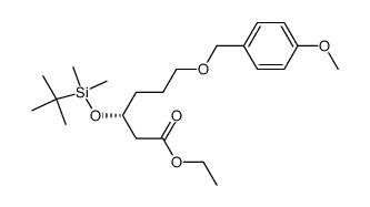 ethyl (3R)-3-{[tert-butyl(dimethyl)silyl]oxy}-6-[(4-methoxybenzyl)oxy]-hexanoate Structure