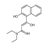 3-(dietilammino)-1-(2-idrossi-1-naftil)-3-immino-1-propen-1-olo Structure