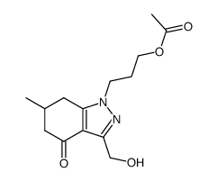 1-(3-Acetoxypropyl)-1,5,6,7-tetrahydro-3-hydroxymethyl-6-methyl-4H-indazol-4-on Structure