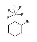 2-bromo-1-pentafluorosulfanylcyclohexane Structure