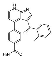 4-[3-(2-methylbenzoyl)-1H-pyrrolo[2,3-b]pyridin-4-yl]benzamide结构式