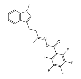 4-(1-methyl-3-indoyl)butan-2-one (E)-O-pentafluorobenzoyloxime结构式