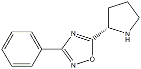 (S)-3-phenyl-5-(pyrrolidin-2-yl)-1,2,4-oxadiazole结构式