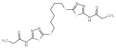 Propanamide,N,N'-[1,6-hexanediylbis(thio-1,3,4-thiadiazole-5,2-diyl)]bis- (9CI)结构式