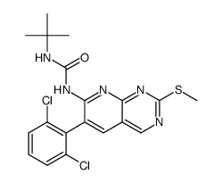 N-(t-butyl)-N'-[6-(2,6-dichlorophenyl)-2-(methylthio)pyrido[2,3-d]pyrimidin-7-yl]urea结构式