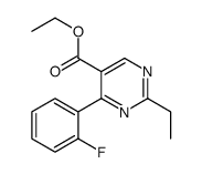 Ethyl 2-ethyl-4-(2-fluorophenyl)-5-pyrimidinecarboxylate结构式