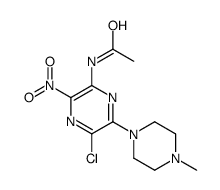 N-[5-chloro-6-(4-methylpiperazin-1-yl)-3-nitropyrazin-2-yl]acetamide Structure