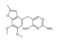 2,4-Diamino-5-(6,7-dimethoxy-2-methyl-4-benzofuranylmethyl)pyrimidine Structure