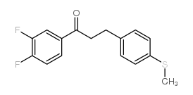 3',4'-DIFLUORO-3-(4-THIOMETHYLPHENYL)PROPIOPHENONE结构式