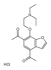 1-[6-acetyl-7-[2-(diethylamino)ethoxy]-1-benzofuran-4-yl]ethanone,hydrochloride结构式