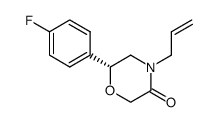 (6R)-6-(4-fluorophenyl)-4-(allyl)morpholin-3-one Structure