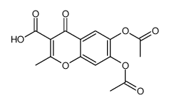 6,7-diacetyloxy-2-methyl-4-oxochromene-3-carboxylic acid结构式