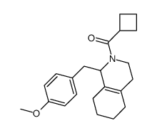 2-(cyclobutylcarbonyl)-1,2,3,4,5,6,7,8-octahydro-1-[(4-methoxyphenyl)methyl]isoquinoline结构式