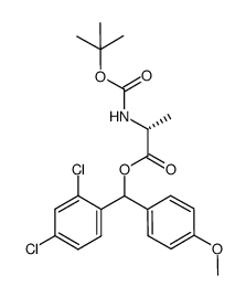 (2,4-dichlorophenyl)(4-methoxyphenyl)methyl (tert-butoxycarbonyl)-D-alaninate Structure