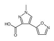 1H-Pyrazole-3-carboxylic acid, 4-(5-isoxazolyl)-1-methyl结构式