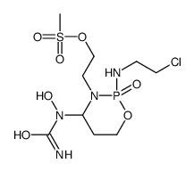 2-[4-[carbamoyl(hydroxy)amino]-2-(2-chloroethylamino)-2-oxo-1,3,2λ5-oxazaphosphinan-3-yl]ethyl methanesulfonate Structure