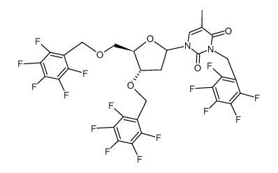 O3',O5',3-tris(pentafluorobenzyl)-thymidine Structure