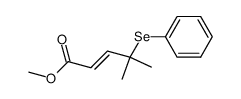 (E)-4-Methyl-4-phenylselanyl-pent-2-enoic acid methyl ester Structure