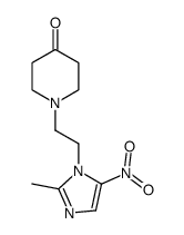 1-(2-(2-methyl-5-nitro-1H-imidazol-1-yl)ethyl)piperidin-4-one structure