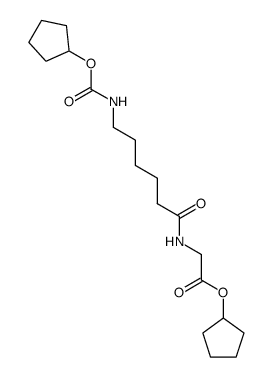 N-(6-cyclopentyloxycarbonylamino-hexanoyl)-glycine cyclopentyl ester Structure