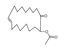 trans-2-Acetoxy-cycloheptadecen-(9)-on-(1) Structure