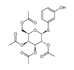 1-Hydroxy-3-mercapto-benzol-S-tetraacetyl-β-D-galactosid结构式