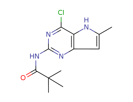 N-(4-chloro-6-methyl-5H-pyrrolo[3,2-d]pyrimidin-2-yl)-2,2-dimethylpropanamide Structure