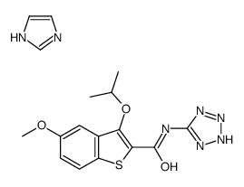 3-ISOPROPOXY-5-METHOXY-N-(1H-TETRAZOL-5-YL)BENZO[B]THIOPHENE-2-CARBOXAMIDE--1H-IMIDAZOLE (1:1)结构式