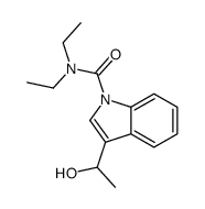 N,N-diethyl-3-(1-hydroxyethyl)indole-1-carboxamide结构式