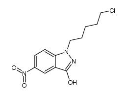 1-(5-Chloropentyl)-5-nitro-1H-indazol-3-ol Structure