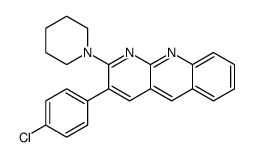 3-(4-chlorophenyl)-2-piperidin-1-ylbenzo[b][1,8]naphthyridine结构式