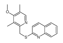 2-[(4-methoxy-3,5-dimethylpyridin-2-yl)methylsulfanyl]quinoline Structure