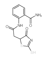 2-{[(2-Mercapto-4-oxo-4,5-dihydro-1,3-thiazol-5-yl)acetyl]amino}benzamide结构式