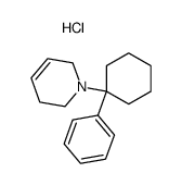 1-(1-Phenyl-cyclohexyl)-1,2,3,6-tetrahydro-pyridine; hydrochloride结构式