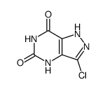 1H-Pyrazolo[4,3-d]pyrimidine-5,7(4H,6H)-dione, 3-chloro- Structure