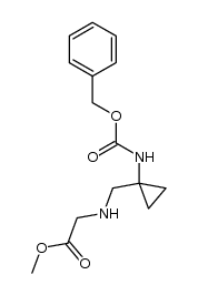 methyl N-[(1-{[(benzyloxy)carbonyl]amino}cyclopropyl)methyl]glycinate结构式