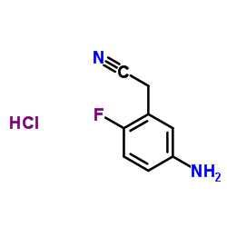 (5-Amino-2-fluorophenyl)acetonitrile hydrochloride (1:1) structure