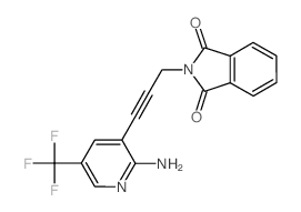 2-{3-[2-Amino-5-(trifluoromethyl)-3-pyridinyl]-2-propynyl}-1H-isoindole-1,3(2H)-dione结构式