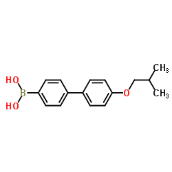 4-(4'-Isobutoxyphenyl)phenylboronic acid结构式