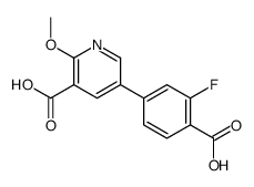 5-(4-carboxy-3-fluorophenyl)-2-methoxypyridine-3-carboxylic acid Structure